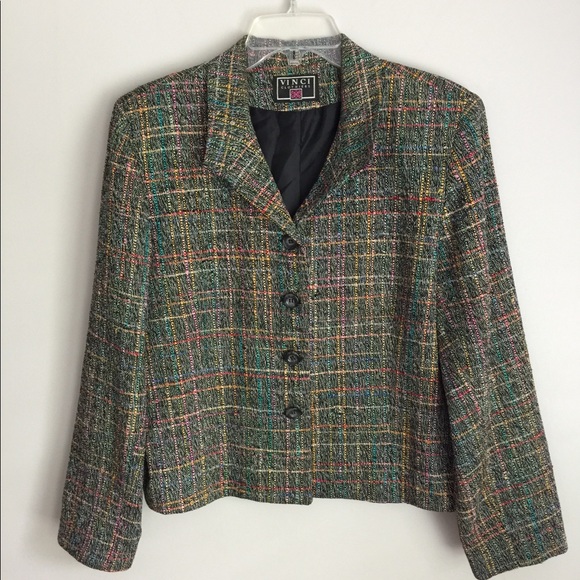 Women’s Size Small Button Front Silk Blazer - Picture 4 of 5